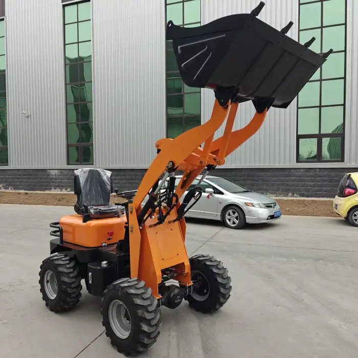 Diesel Front Wheel Loader 0.6 Ton with grapple and bucket