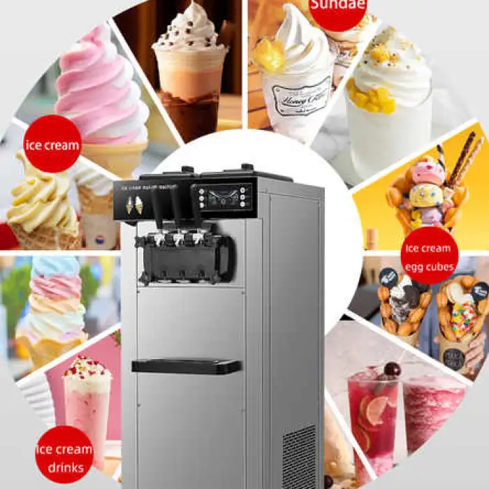 3 Nozzles Soft Ice Cream Machine (EJ828T)