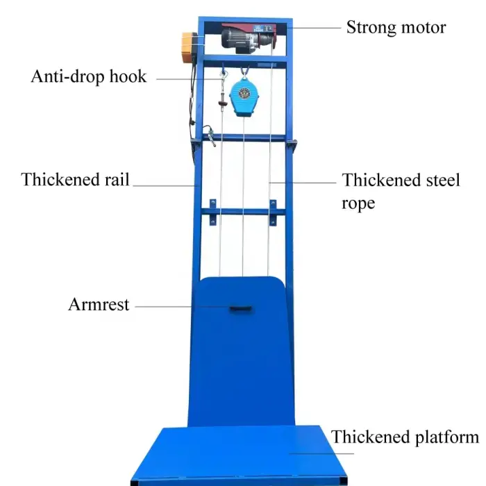 4M 500KG Portable Electric Cargo Lift Platform