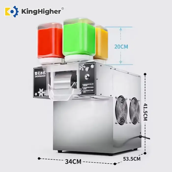 4 Flavors Snow Flakes Ice Maker Machine Model: JHY-XBJ124FD