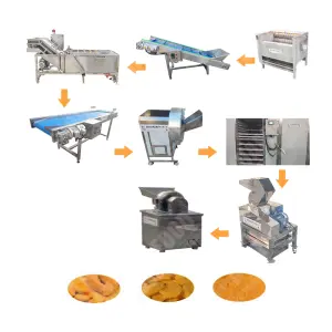 Full Automatic Complete Onion Garlic Ginger Powder Production Line