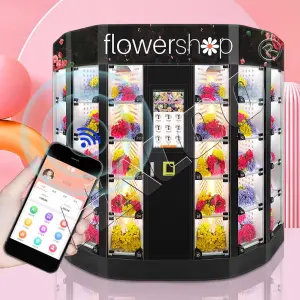 Flower Holding Vending Machine With Cooling 30 cubicles (Card Reader)