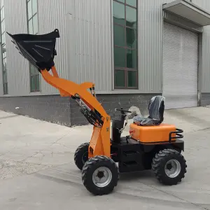 Diesel Front Wheel Loader 0.6 Ton with grapple and bucket
