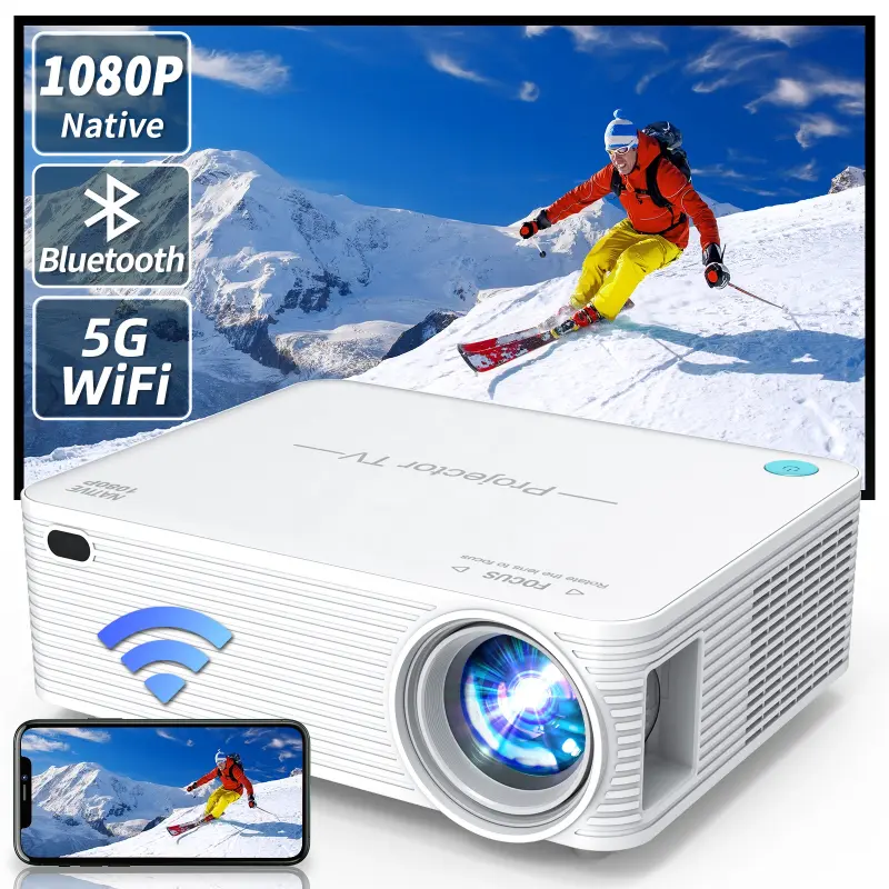 ZAOLIGHTEC Aliexpress Hot 9500 Lumens 1080P Beamer LCD LED Projector 4K HD Outdoor Projector Mobile Phone Android Projector