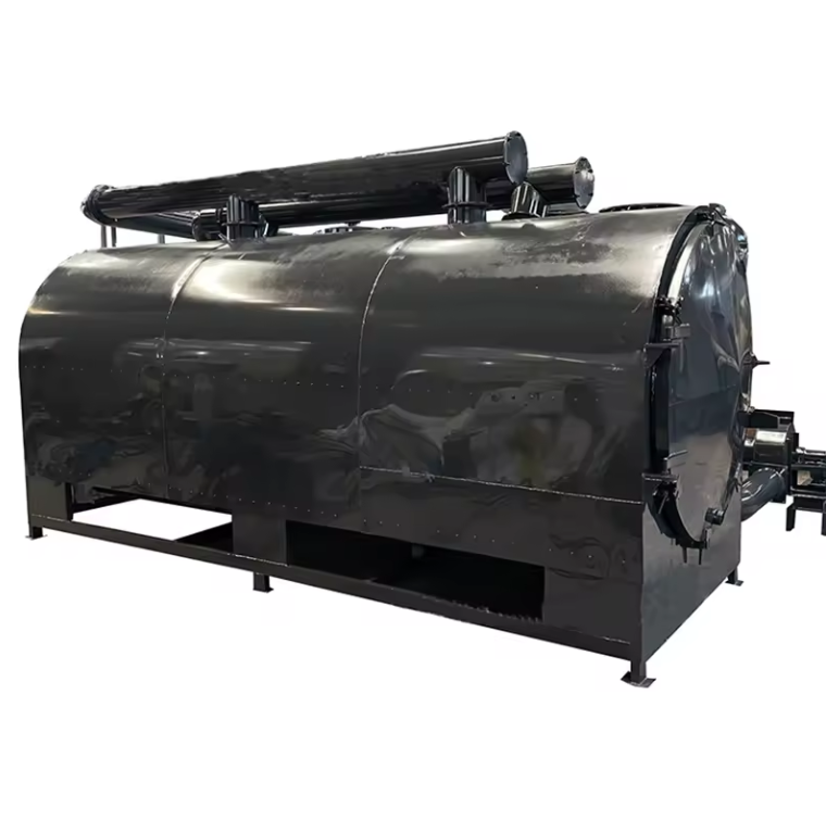 Large horizontal Wood Log Carbonization Furnace Smokeless Hardwood Jute Sticks Charcoal Making Machine