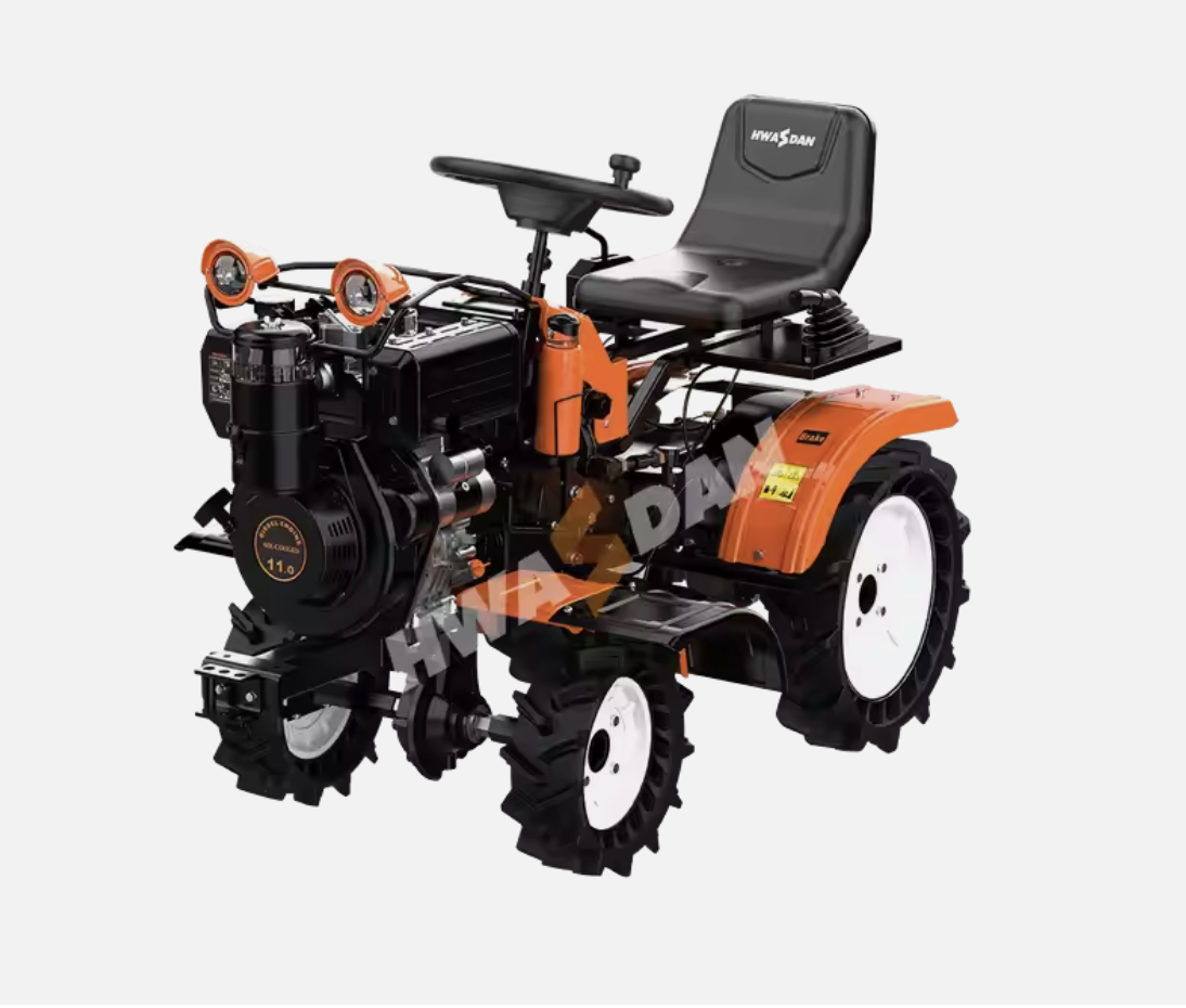 mini 4x4 drive Gasoline or diesel 10 12 13hp tiller cultivator