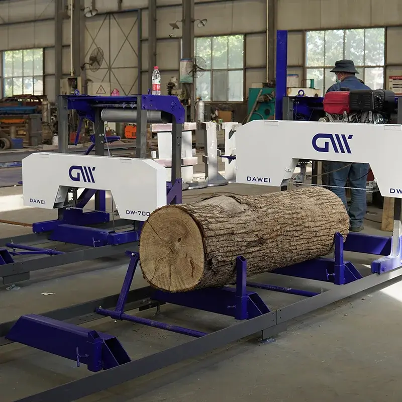 DW600 Diesel Engine Manual Type Bandsaw Sawmill