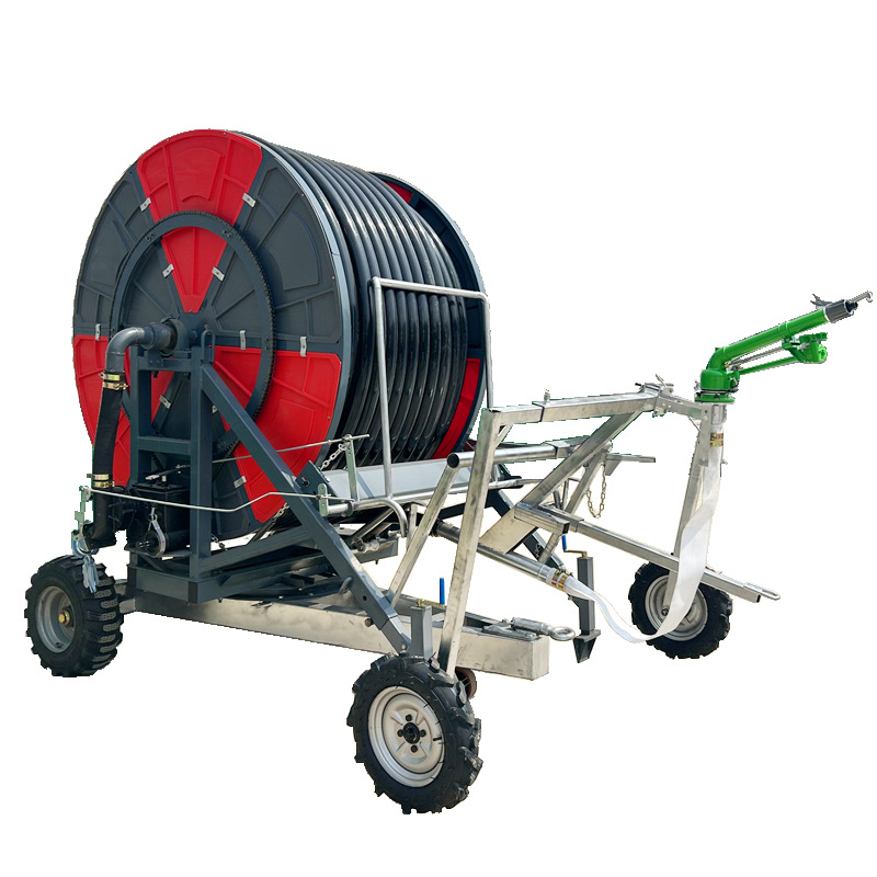 Agriculture Traveling Mobile Water Wheel Big Rain Gun Hose Reel Sprinkler Irrigation System - 300M Pipe x 100M Sprinkler