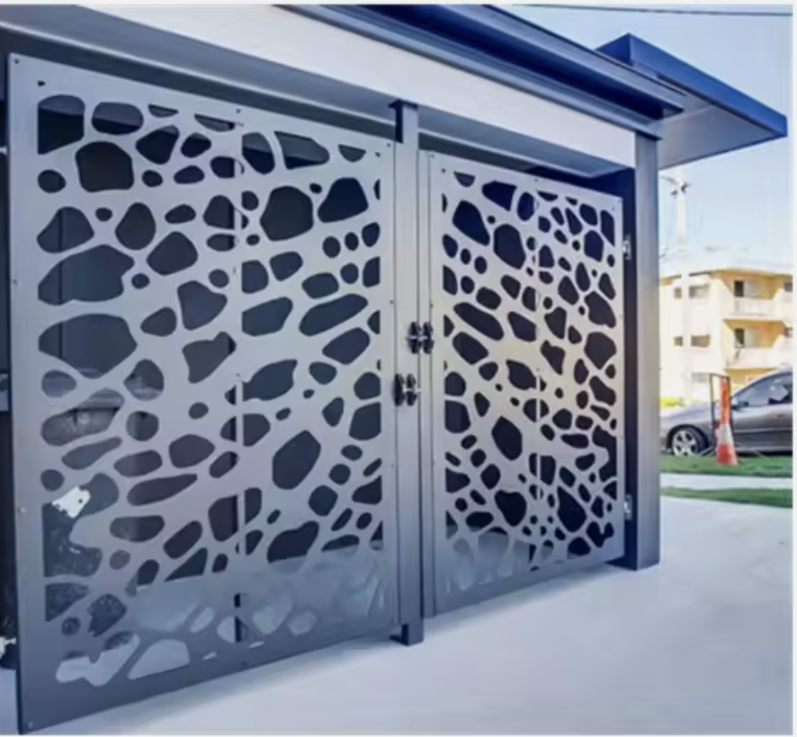 Chinese Manufacturer Decorative Aluminium Laser Cut Gate Metal Gate Perforated Driveway Gate Designs For House Decoration