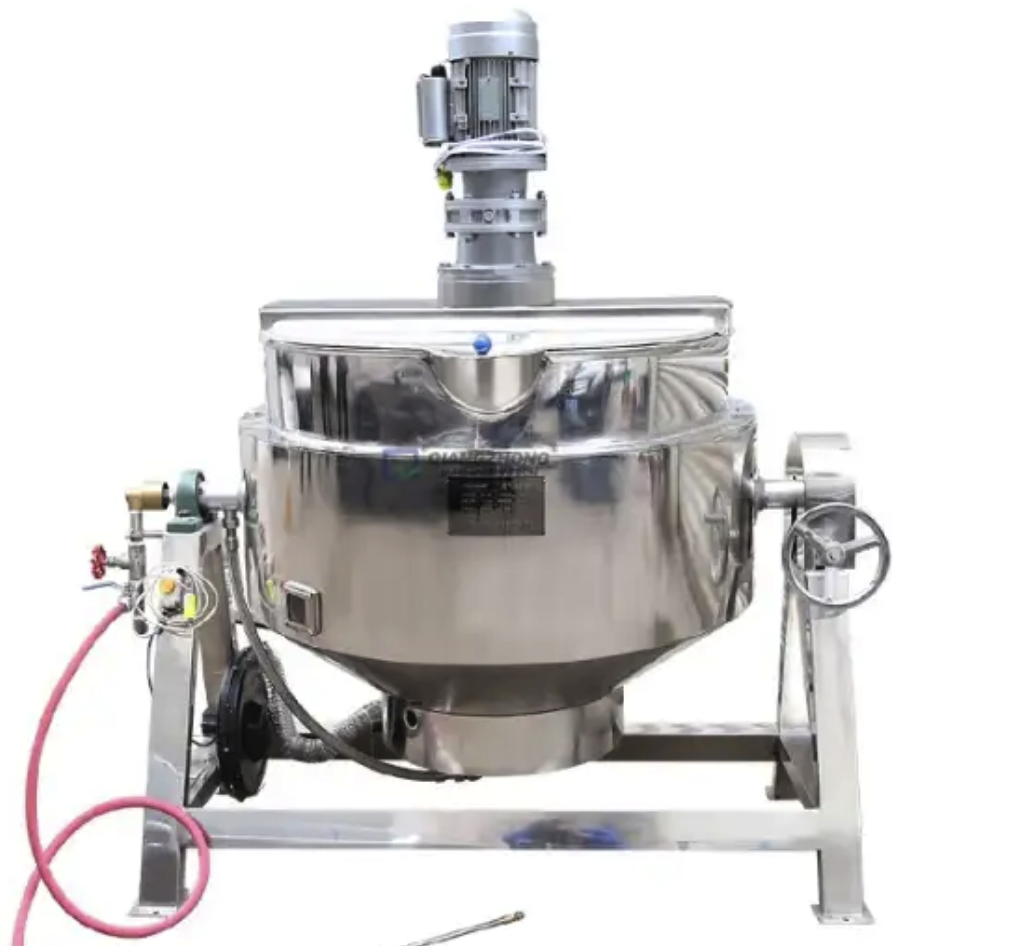 500L Industrial Cook Machine New Gas Thermal Oil Heating Mixer Hot Cooking Pot for Meat and Bakery for Restaurant Use