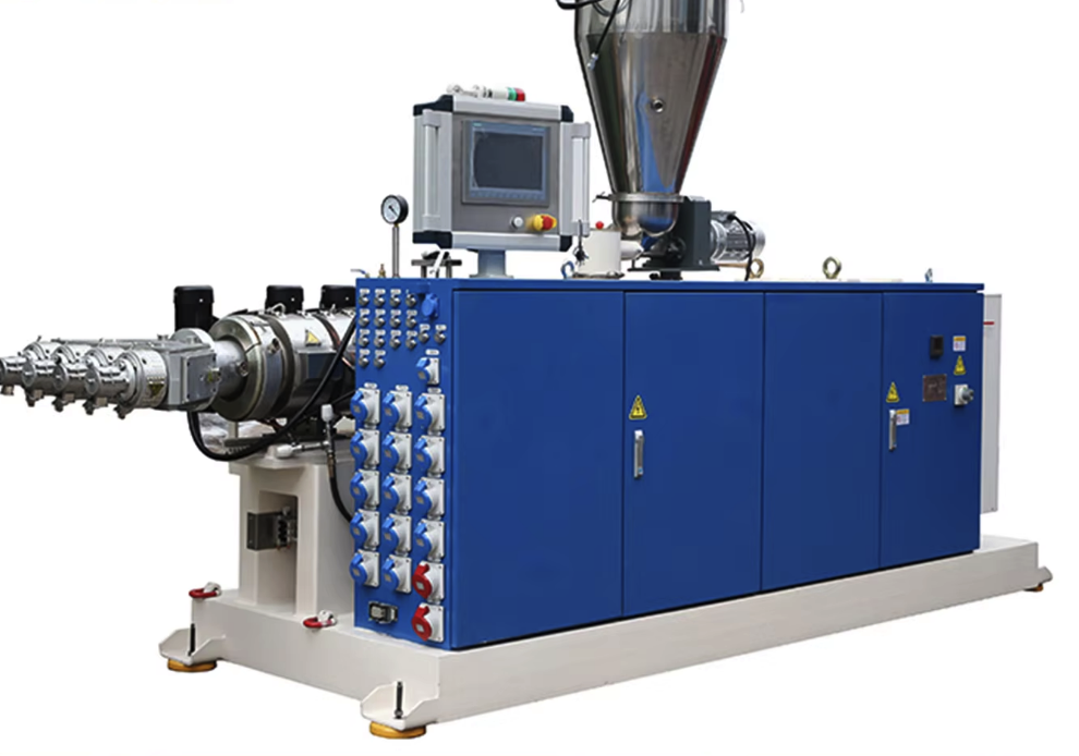 Efficient Double Screw Extruder Equipment PVC Plastic Extruders for PVC UPVC CPVC Pipe Making Machine Production Machine Line