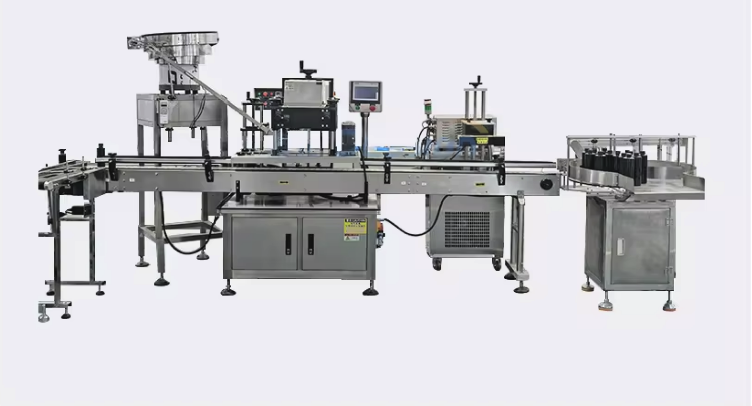 Full Automatic Cooking Oil Bottle Filling Liquid Sauce Jar Filling Capping And Labeling Machine Production Line