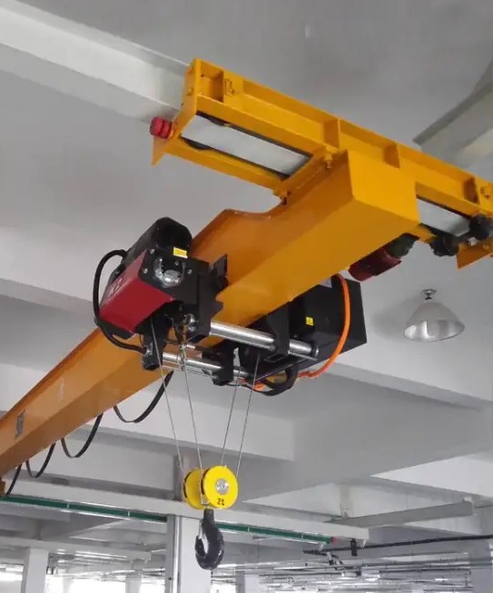 Remote Control Single Girder Top Running Pump Room Overhead Bridge Crane with Rails