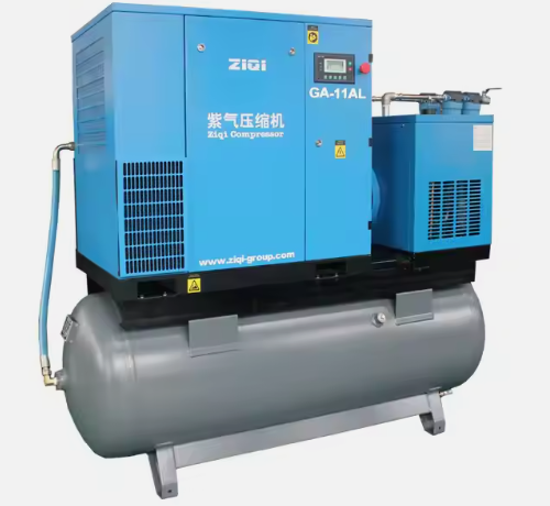 500L Tank Mounted Air Screw Compressor With Competitive Price