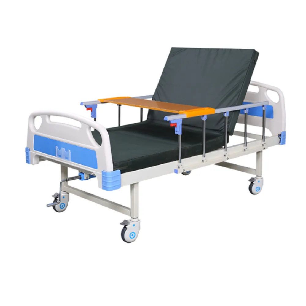 Factory Price Manual Medical Bed - 1 Function Single Crank Home Care Bed with Mattress