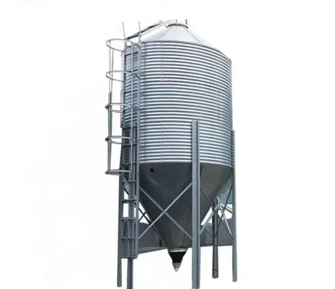 Poultry Farm Used Chicken Feed Silo 50 ton With Hot Galvanized Steel Sheet