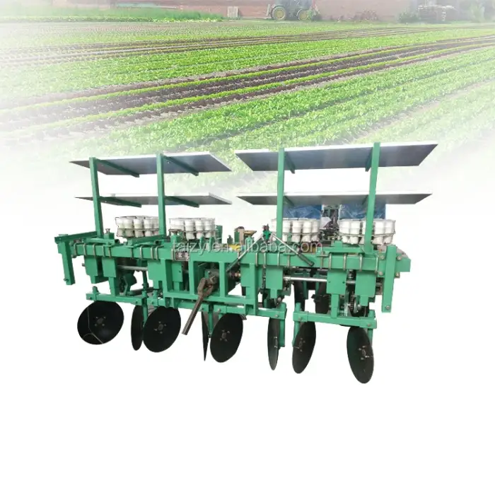 4 rows tractor driven bacco hemp vegetables seedling transplanting machines for farmer