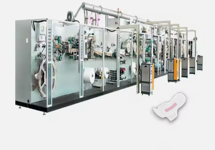 Automatic panty liner making machine with panty liner bagging machine