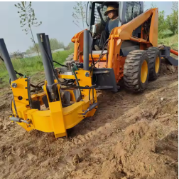 High efficiency skid steer loader with tree spade for transplanting trees low price garden machine