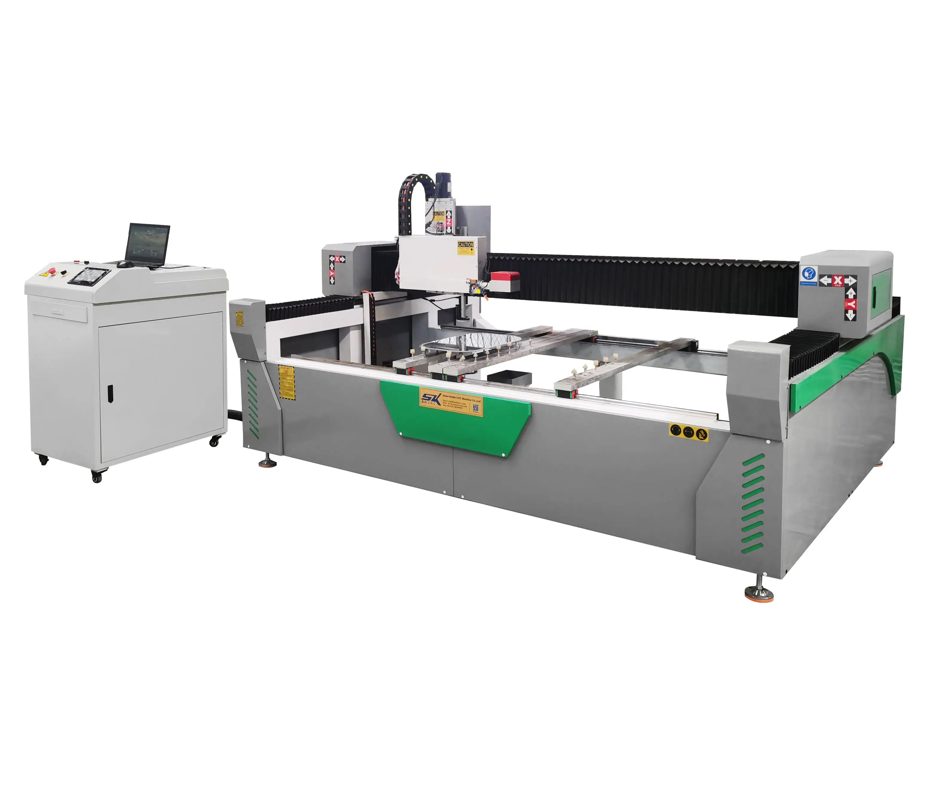 High Speed Flat Bed CNC Fiber Laser Sandblasting Engraving Machine for Mirrors