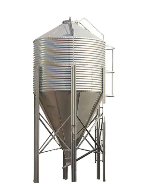 Poultry Silo 10-35 Tons Feed Tank Poultry Chicken Feed Feeding Line Silo