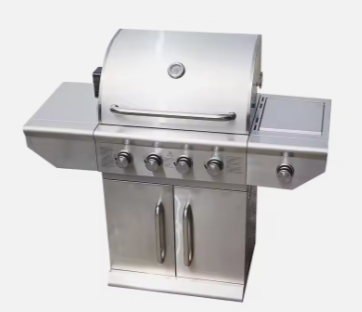 JN410 Outdoor Portable gas barbecue grill 4 main burners gas Stainless Steel Outdoor kitchen cabinet BBQ Waterproof