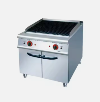 High quality in 2024 Table Counter Top Vertical BBQ Electric Lava Rock Grill with Cabinet Kitchen Equipment