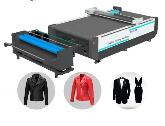 Realtop2516 Feeding Belt Automatic Computerized Garment Textile Apparel Cloth Fabric Cutting Machine