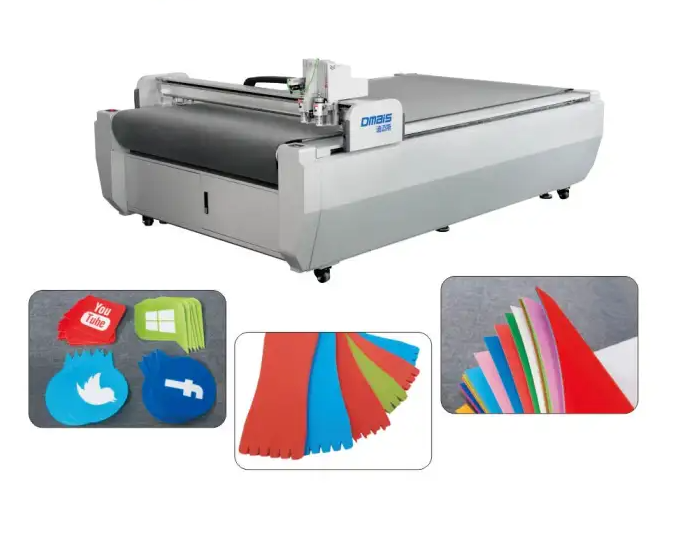 DMAIS CNC Garment Industrial Cutter Machine Flatbed Automatic Digital Round Knife Textile Cloth Fabric Apparel Cutting Machine