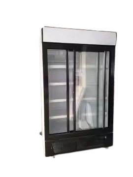 1000L American style Upright Beverage Showcase with Sliding door - Model DB1000FC-M