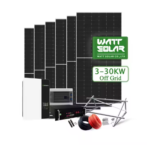 Complete Off-Grid 10kW Solar System with 10kW Solar Energy and 10000W Solar Panels.