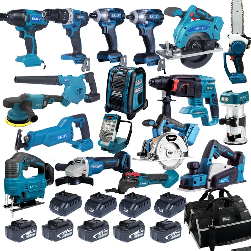 19 pieces 4.0ah Cordless Drill and Impact Driver Kit 21V MAX for Professional Use Model: CK2119A