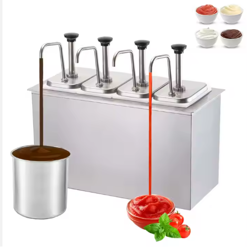 Stainless Steel Sauce Dispenser For Buffets