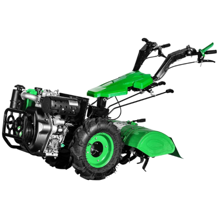 Diesel Walk Behind Tractor Plough Tiller Powerful Engine Rotary Cultivator Tractor