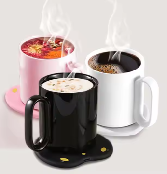 Multifunctional Wireless Charging Heating Cup 55 Degree Temperature Control Coffee Mug Warmer