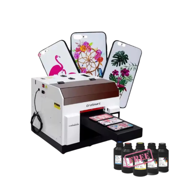 Mini UV Printer A4 UV Printer UV Flatbed Printer for Phone Case Printing