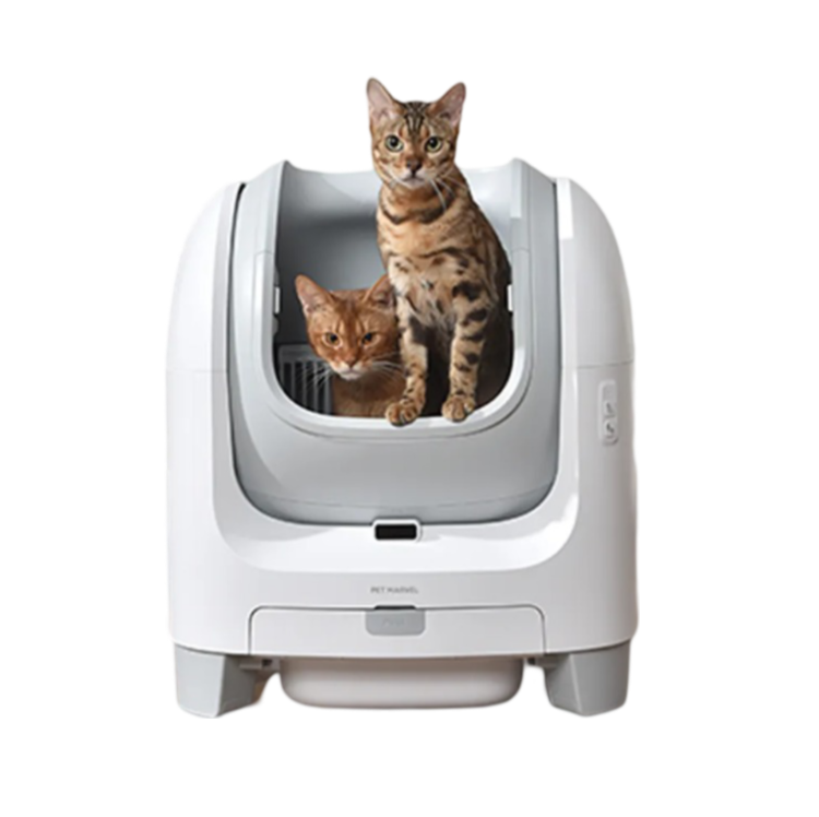 Open-Top Automatic Cat Litter Box Self Cleaning with APP Control Weight Monitoring Odor-free Smart Cat Toilet for Cat up to 10kg