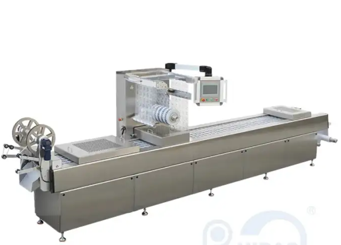 Automatic Food Nitrogen Plastic Tray Thermoforming Packaging Machines Thermoform Date Palm Sausage Corn Vacuum Packing Machine