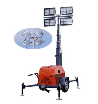 400W*4 LED 7m trailer light tower - Model:  FZMTC-1000B