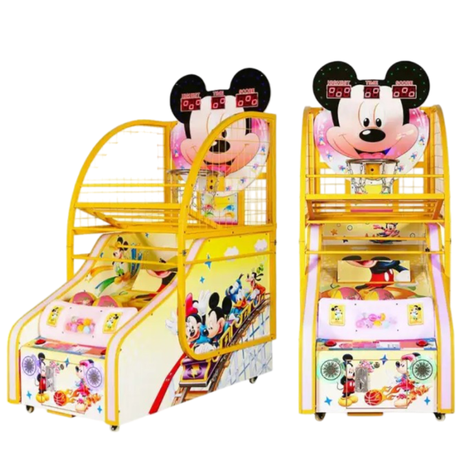 Funspace Indoor Mickey Mouse Mini Basketball Machine Entertainment Game Kid Coin Operated Arcade Basketball Game Machine