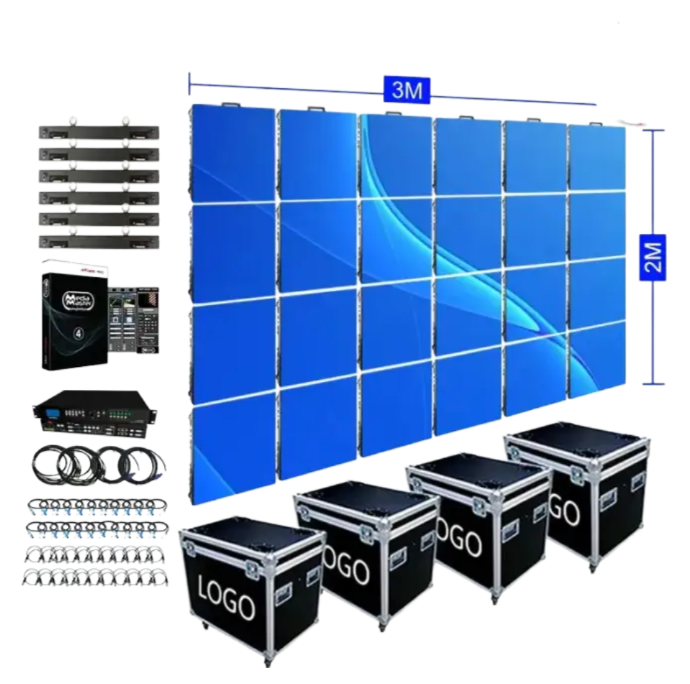 4m X 3m Complete System P2 P3 P2.6 P2.9 P3.91 LED Display 500mmx500mm LED Panel Backdrop Indoor Outdoor LED Screen