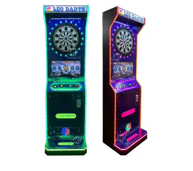 Coin Operated Indoor Sport Amusement Arcade Electronic Dart Board Machine Wooden Coin Operated Games