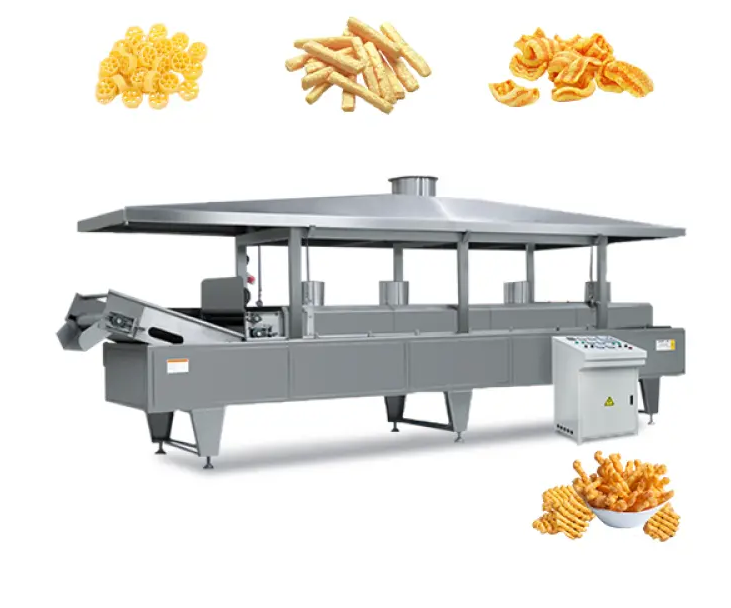 Automatic And Continute Snack Fryer Gas Fryer Industrial Snacks Fryers Equipment