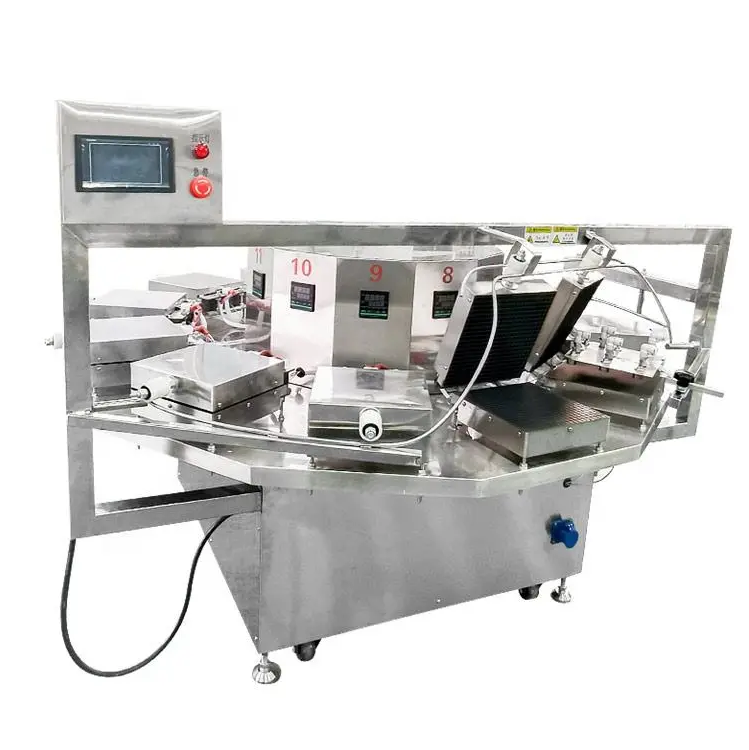 Automatic Snack Sugar Cup, Egg Roll, and Pizza Cone Mould Machine