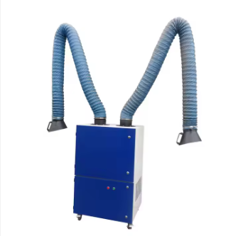 Industrial Welding Fume Extractor: Double Arm Smoke Purifier