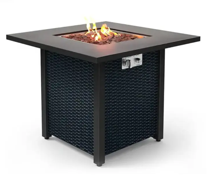 Propane Glass Fire Pit Table