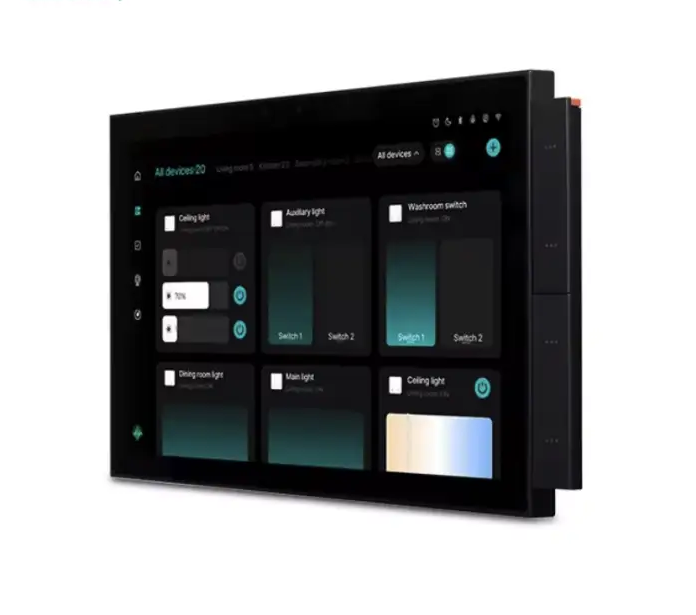 2024 10.1" Tuya Smart Home automation In-Wall Mount Central Control Switch Panel with Zigbee Hub Gateway built-in HD camera
