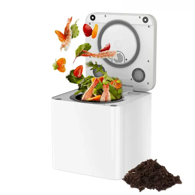 Electric Household Kitchen Composter Continuous Food Waste Compost Machine Disposal Silencer Technology Organic Composting