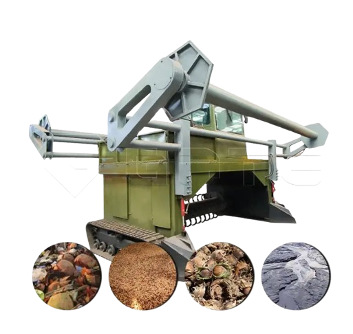 GATE Rabbit Manure Compost Turner Machine Automated Municipal Waste Turner Composter Machine Food Waste Mulch Spreader Turner