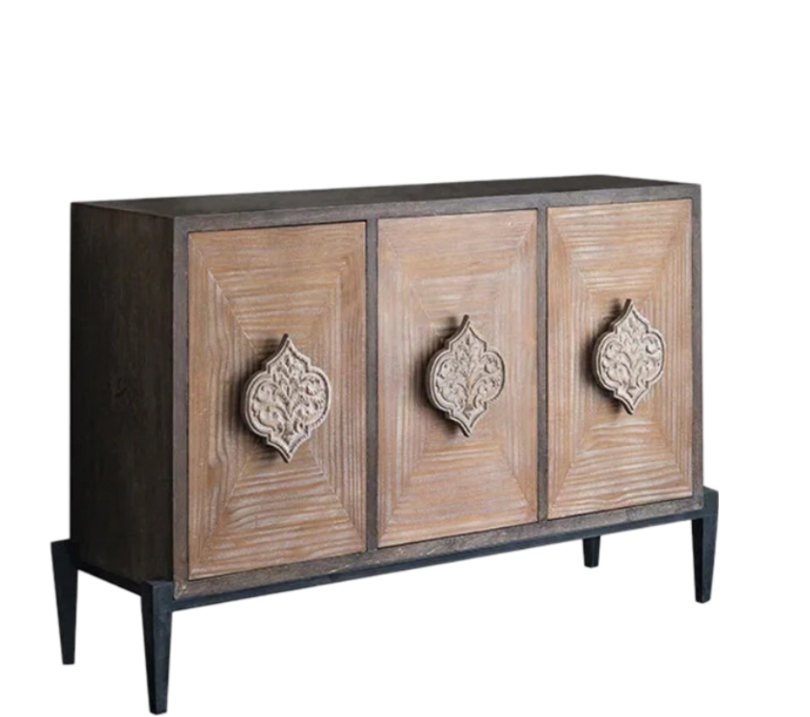 Retro Dining Side Cabinets with Light for Farmhouse Hall TV Bars Homestay